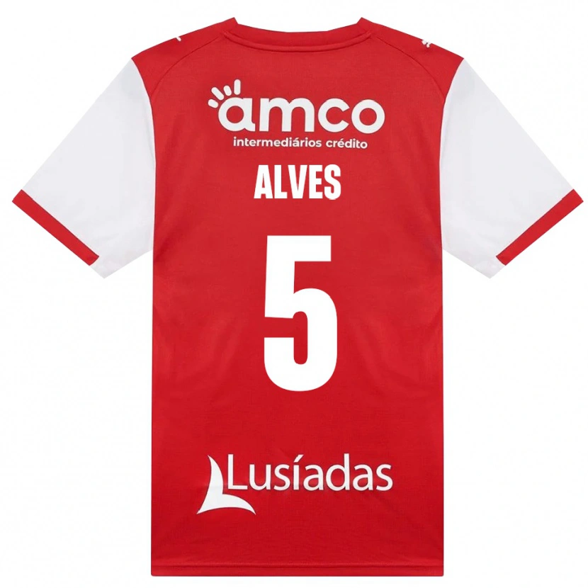 Danxen Män Eduardo Alves #5 Vit Röd Svart Hemmatröja Matchtröjor 2026/27 Tröjor T-Tröja