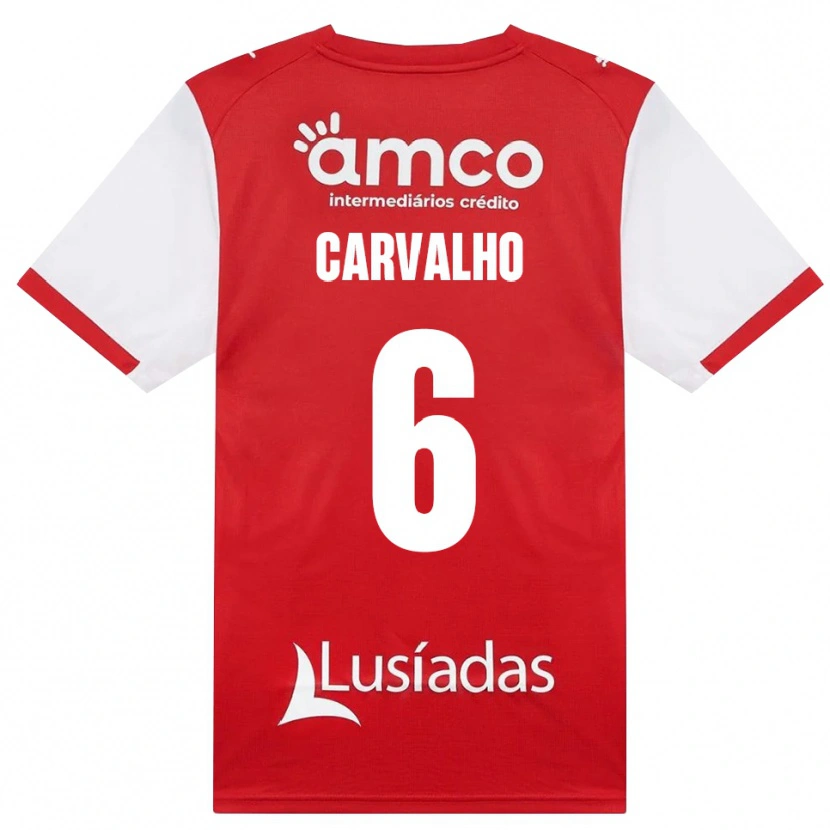 Danxen Män Vítor Carvalho #6 Vit Röd Svart Hemmatröja Matchtröjor 2026/27 Tröjor T-Tröja