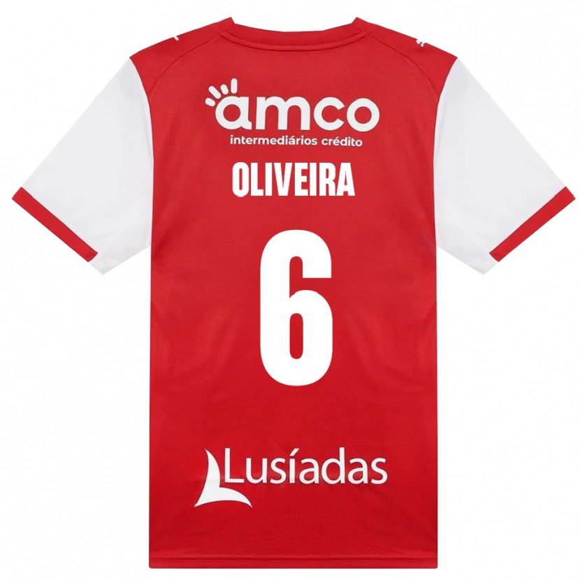 Danxen Män Afonso Oliveira #6 Vit Röd Svart Hemmatröja Matchtröjor 2026/27 Tröjor T-Tröja