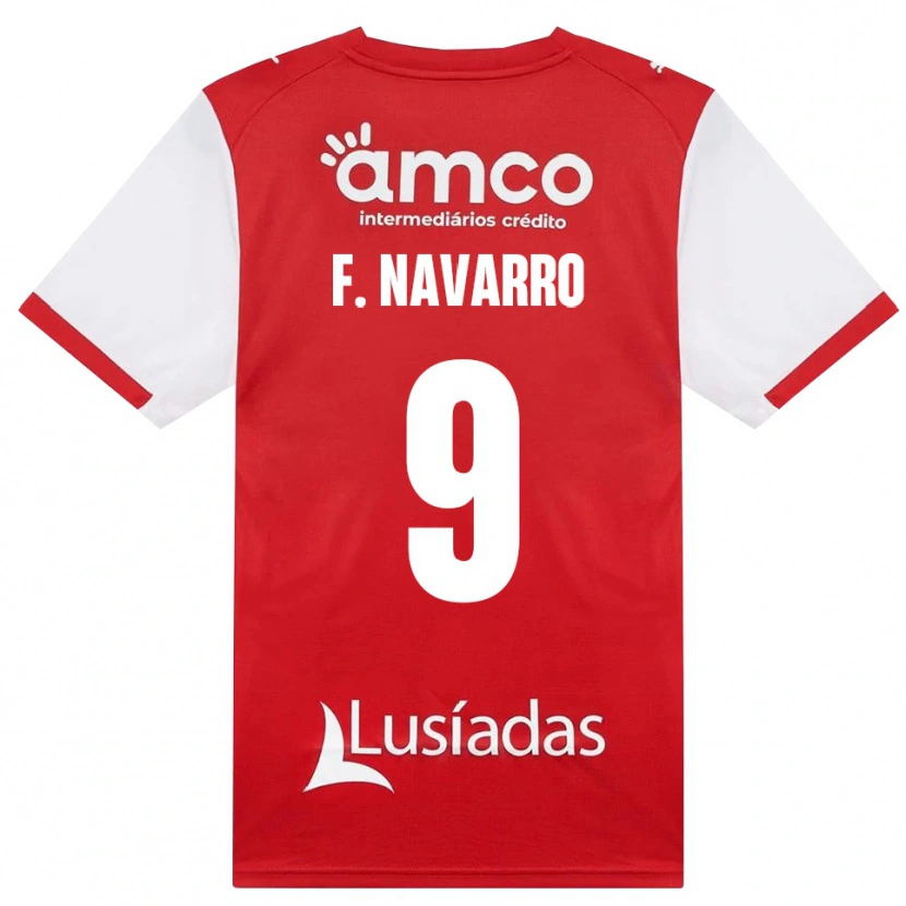 Danxen Män Fran Navarro #9 Vit Röd Svart Hemmatröja Matchtröjor 2026/27 Tröjor T-Tröja