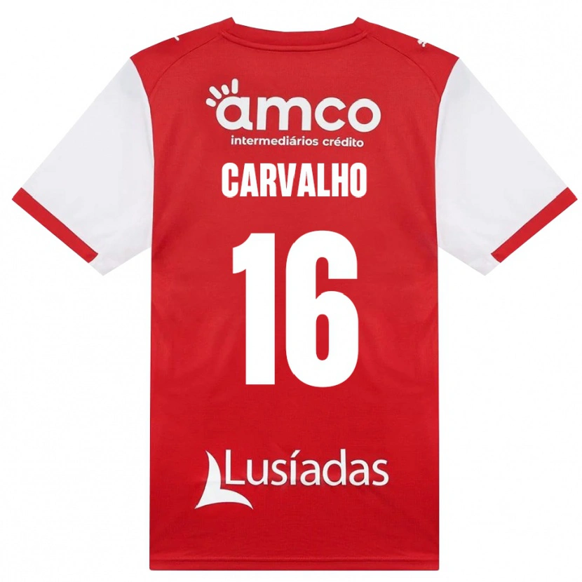 Danxen Män Alexandre Carvalho #16 Vit Röd Svart Hemmatröja Matchtröjor 2026/27 Tröjor T-Tröja