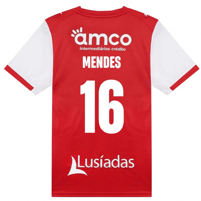Danxen Män Rafael Mendes #16 Vit Röd Svart Hemmatröja Matchtröjor 2026/27 Tröjor T-Tröja