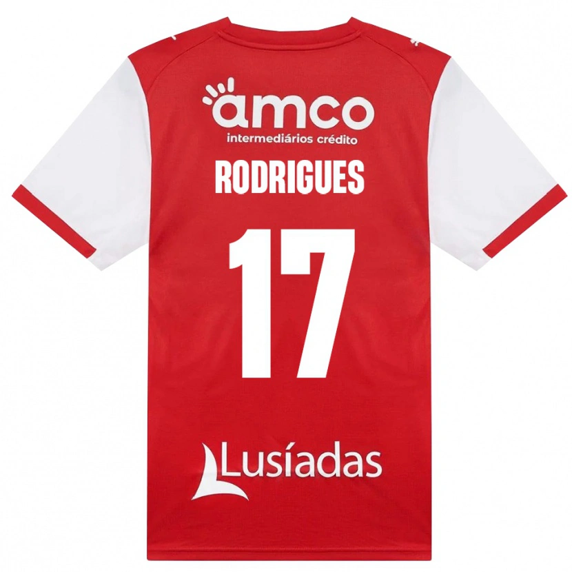 Danxen Män Tânia Rodrigues #17 Vit Röd Svart Hemmatröja Matchtröjor 2026/27 Tröjor T-Tröja