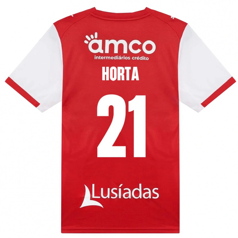 Danxen Män Ricardo Horta #21 Vit Röd Svart Hemmatröja Matchtröjor 2026/27 Tröjor T-Tröja