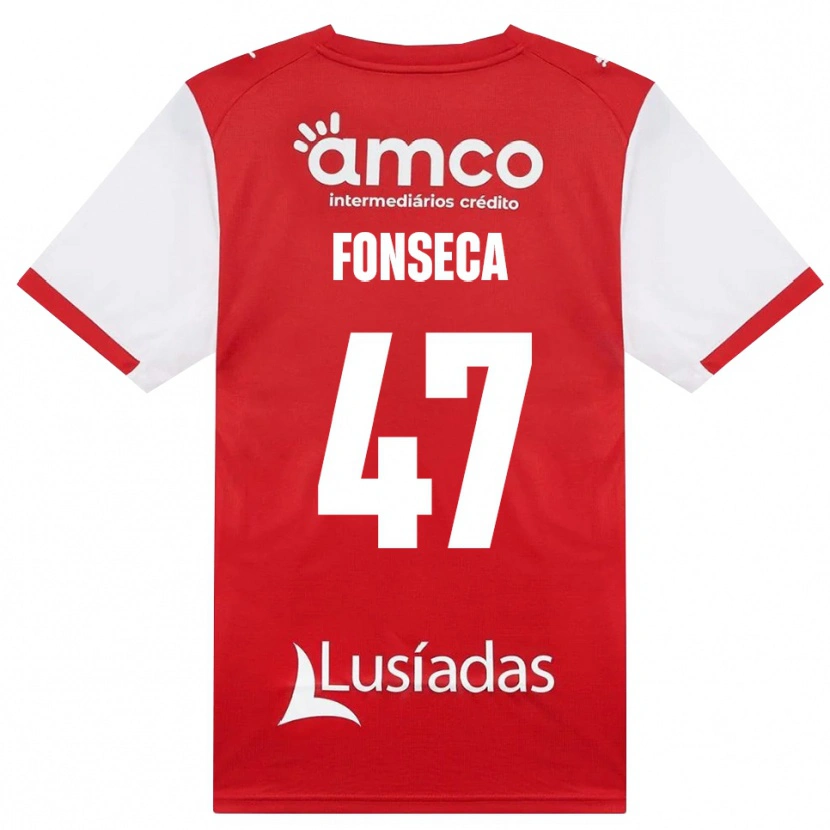 Danxen Män Diogo Fonseca #47 Vit Röd Svart Hemmatröja Matchtröjor 2026/27 Tröjor T-Tröja