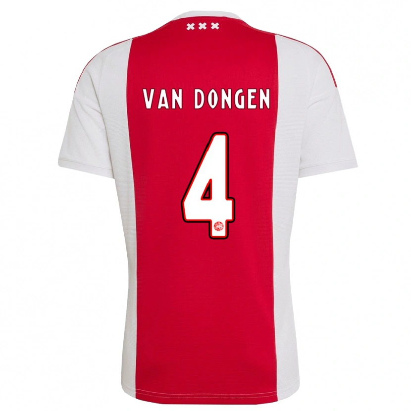 Danxen Män Bram Van Dongen #4 Röd Vit Gul Hemmatröja Matchtröjor 2026/27 Tröjor T-Tröja