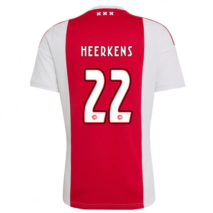 Danxen Män Joeri Heerkens #22 Röd Vit Gul Hemmatröja Matchtröjor 2026/27 Tröjor T-Tröja