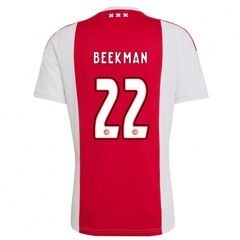 Danxen Män Luuk Beekman #22 Röd Vit Gul Hemmatröja Matchtröjor 2026/27 Tröjor T-Tröja
