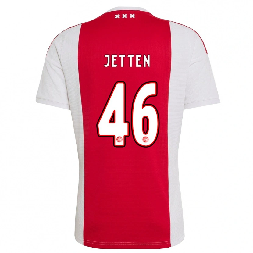 Danxen Män Lucas Jetten #46 Röd Vit Gul Hemmatröja Matchtröjor 2026/27 Tröjor T-Tröja