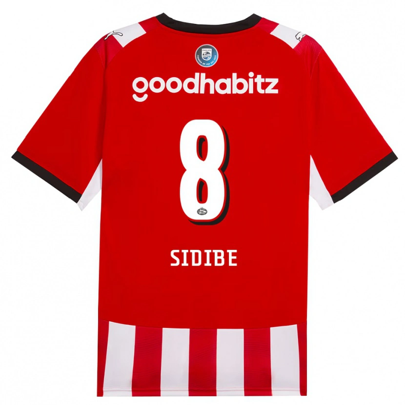 Danxen Män Sol Sidibé #8 Röd Vit Svart Hemmatröja Matchtröjor 2026/27 Tröjor T-Tröja