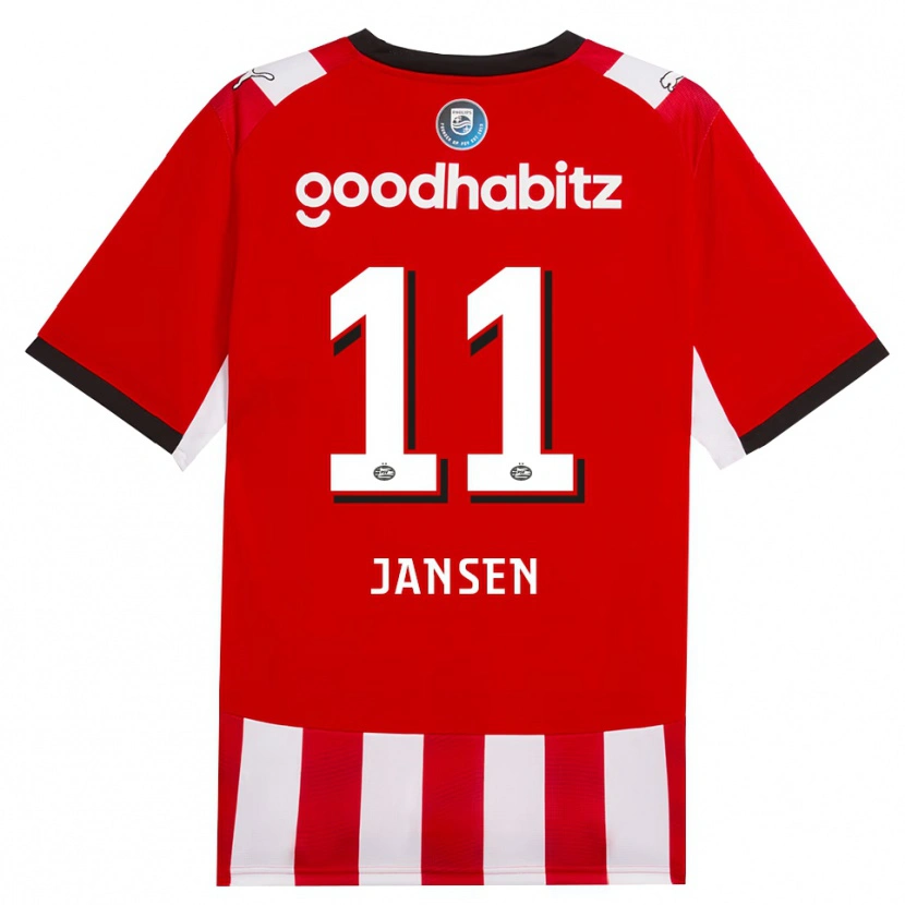 Danxen Män Renate Jansen #11 Röd Vit Svart Hemmatröja Matchtröjor 2026/27 Tröjor T-Tröja