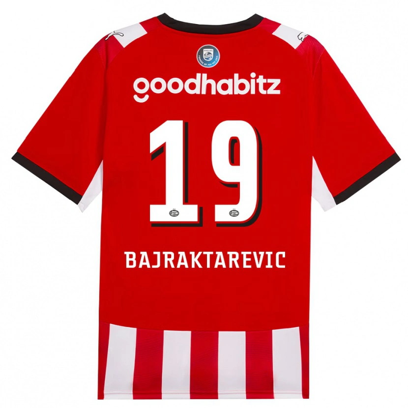 Danxen Män Esmir Bajraktarevic #19 Röd Vit Svart Hemmatröja Matchtröjor 2026/27 Tröjor T-Tröja