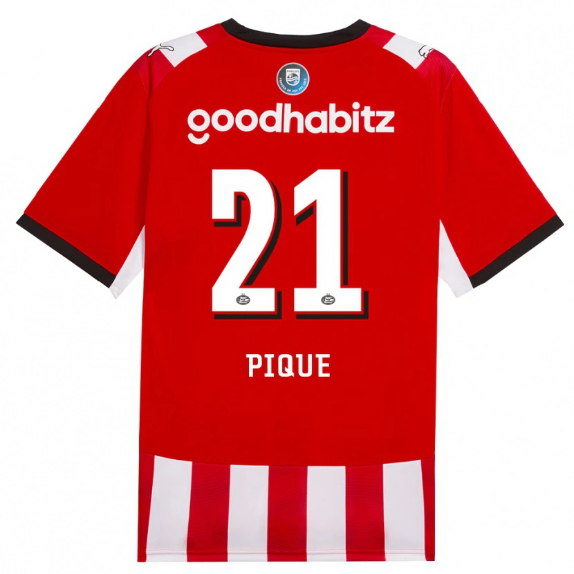 Danxen Män Naomi Piqué #21 Röd Vit Svart Hemmatröja Matchtröjor 2026/27 Tröjor T-Tröja