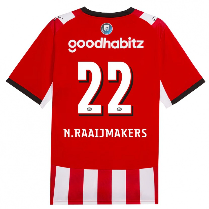 Danxen Män Niels Raaijmakers #22 Röd Vit Svart Hemmatröja Matchtröjor 2026/27 Tröjor T-Tröja