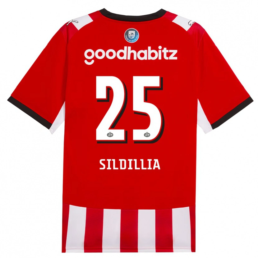 Danxen Män Kiliann Sildillia #25 Röd Vit Svart Hemmatröja Matchtröjor 2026/27 Tröjor T-Tröja