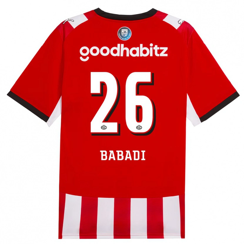 Danxen Män Isaac Babadi #26 Röd Vit Svart Hemmatröja Matchtröjor 2026/27 Tröjor T-Tröja