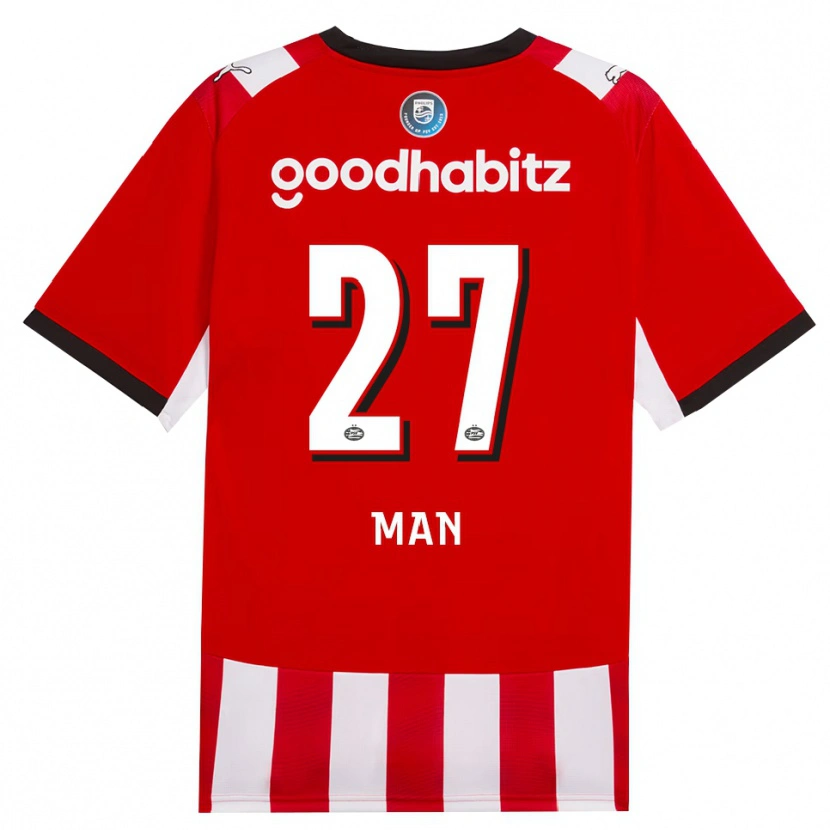 Danxen Män Dennis Man #27 Röd Vit Svart Hemmatröja Matchtröjor 2026/27 Tröjor T-Tröja