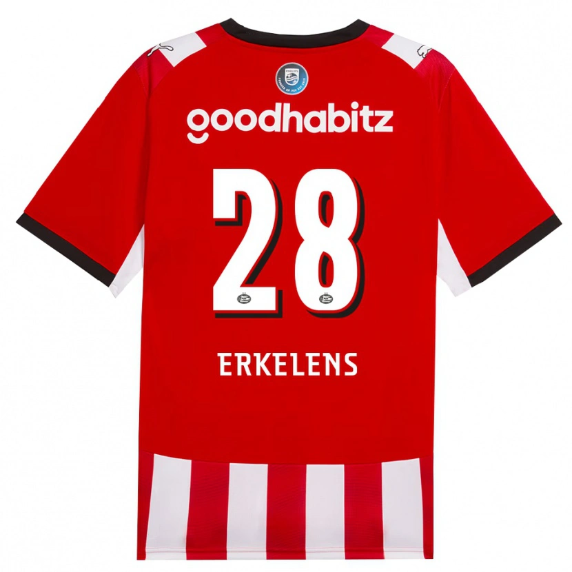 Danxen Män Kwint Erkelens #28 Röd Vit Svart Hemmatröja Matchtröjor 2026/27 Tröjor T-Tröja