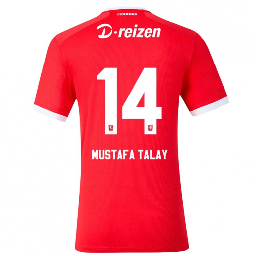 Danxen Män Kaan Mustafa Talay #14 Röd Vit Hemmatröja Matchtröjor 2026/27 Tröjor T-Tröja