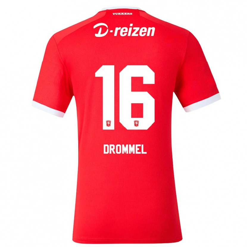 Danxen Män Joël Drommel #16 Röd Vit Hemmatröja Matchtröjor 2026/27 Tröjor T-Tröja