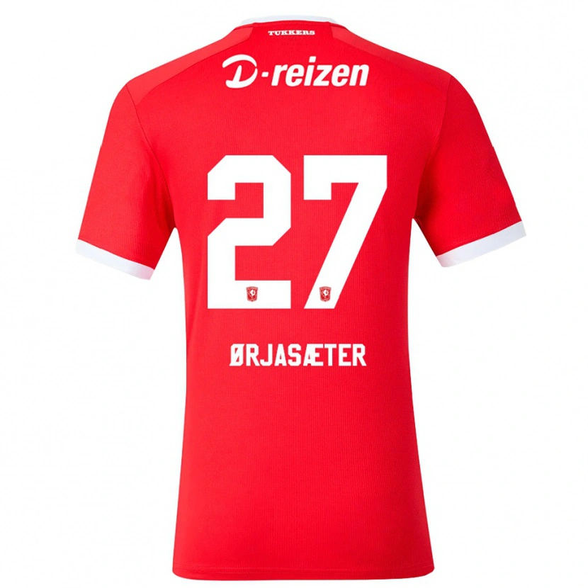 Danxen Män Sondre Ørjasæter #27 Röd Vit Hemmatröja Matchtröjor 2026/27 Tröjor T-Tröja