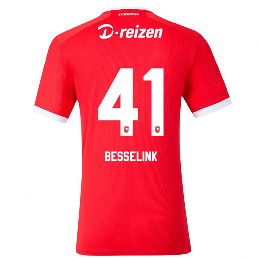 Danxen Män Gijs Besselink #41 Röd Vit Hemmatröja Matchtröjor 2026/27 Tröjor T-Tröja