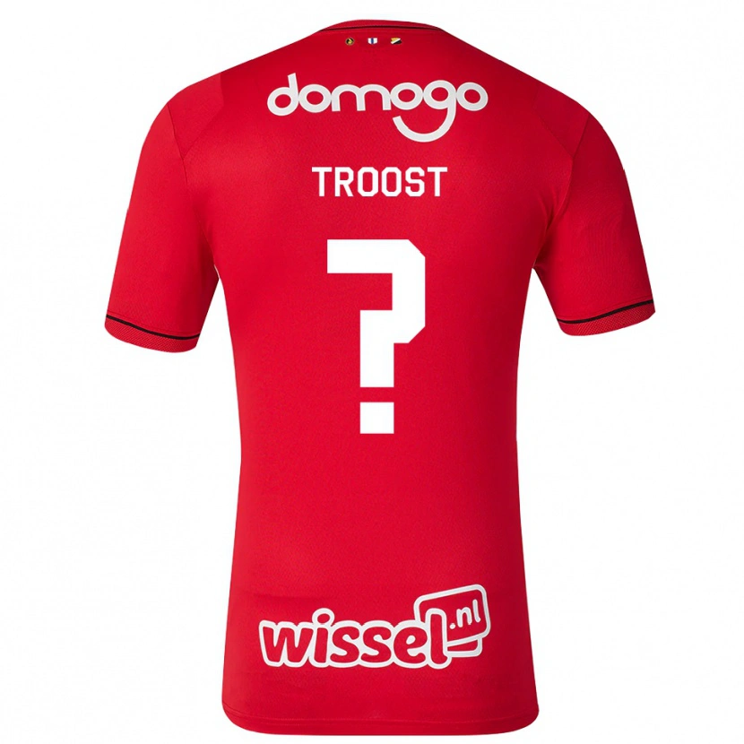 Danxen Män Fabian Troost #0 Röd Vit Svart Hemmatröja Matchtröjor 2026/27 Tröjor T-Tröja