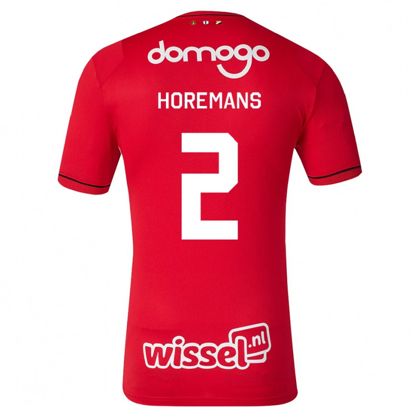 Danxen Män Siebe Horemans #2 Röd Vit Svart Hemmatröja Matchtröjor 2026/27 Tröjor T-Tröja