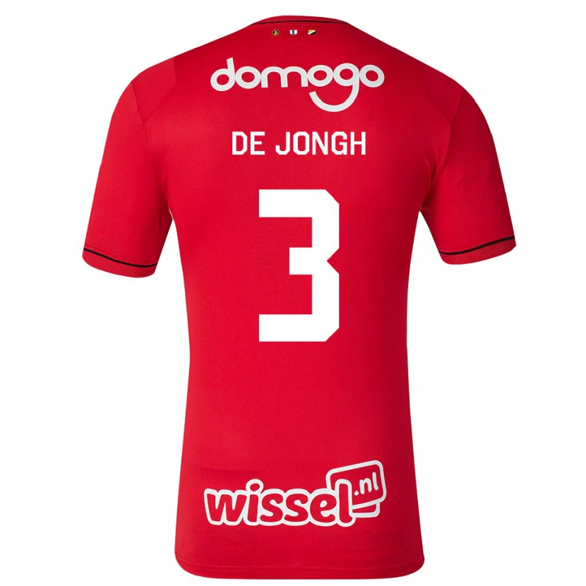 Danxen Män Bryan De Jongh #3 Röd Vit Svart Hemmatröja Matchtröjor 2026/27 Tröjor T-Tröja