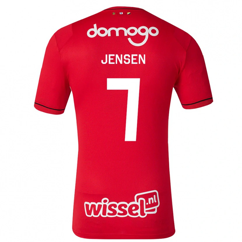 Danxen Män Victor Jensen #7 Röd Vit Svart Hemmatröja Matchtröjor 2026/27 Tröjor T-Tröja