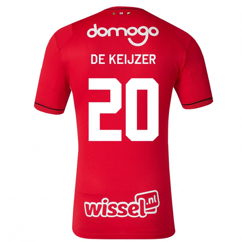Danxen Män Lotje De Keijzer #20 Röd Vit Svart Hemmatröja Matchtröjor 2026/27 Tröjor T-Tröja