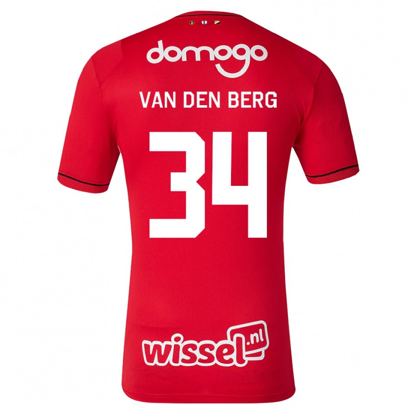 Danxen Män Davy Van Den Berg #34 Röd Vit Svart Hemmatröja Matchtröjor 2026/27 Tröjor T-Tröja