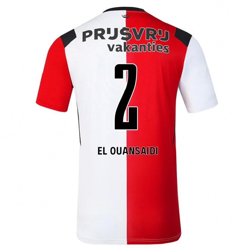 Danxen Män Keyane El Ouansaidi #2 Röd Vit Svart Hemmatröja Matchtröjor 2026/27 Tröjor T-Tröja