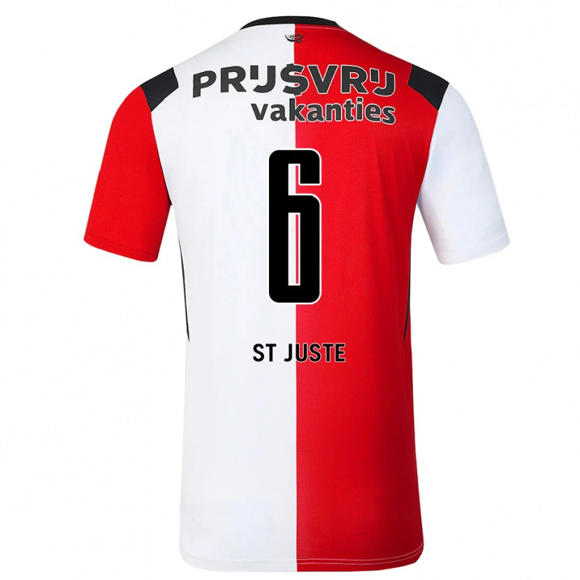 Danxen Män Jeremiah St. Juste #6 Röd Vit Svart Hemmatröja Matchtröjor 2026/27 Tröjor T-Tröja