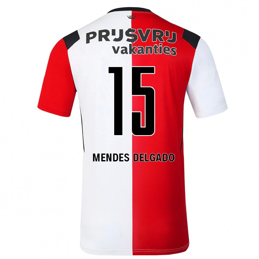 Danxen Män Jayden Mendes Delgado #15 Röd Vit Svart Hemmatröja Matchtröjor 2026/27 Tröjor T-Tröja