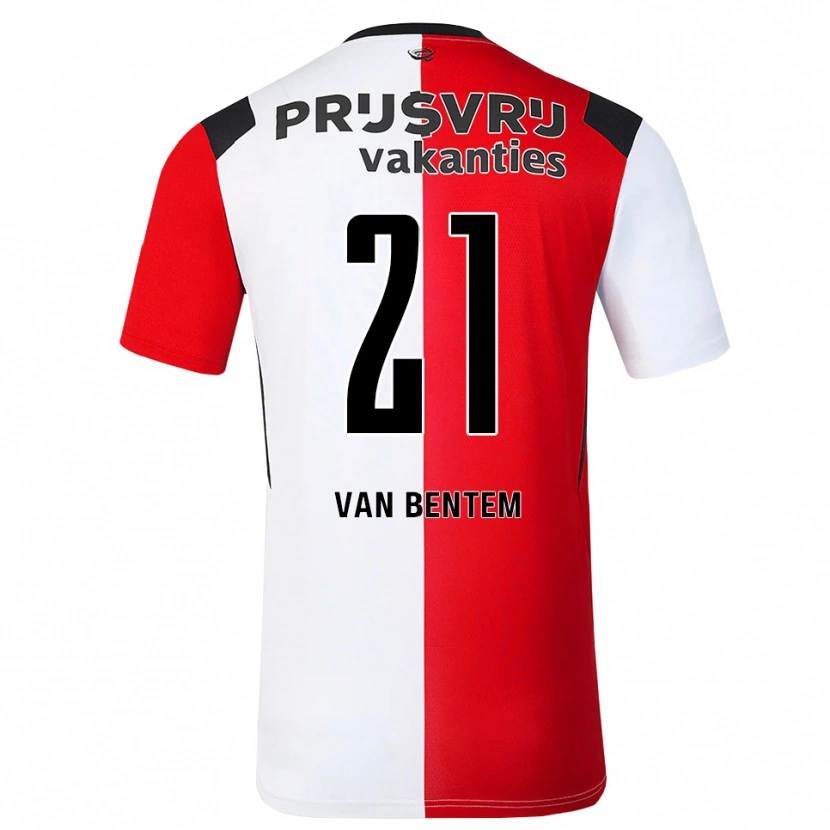 Danxen Män Tess Van Bentem #21 Röd Vit Svart Hemmatröja Matchtröjor 2026/27 Tröjor T-Tröja