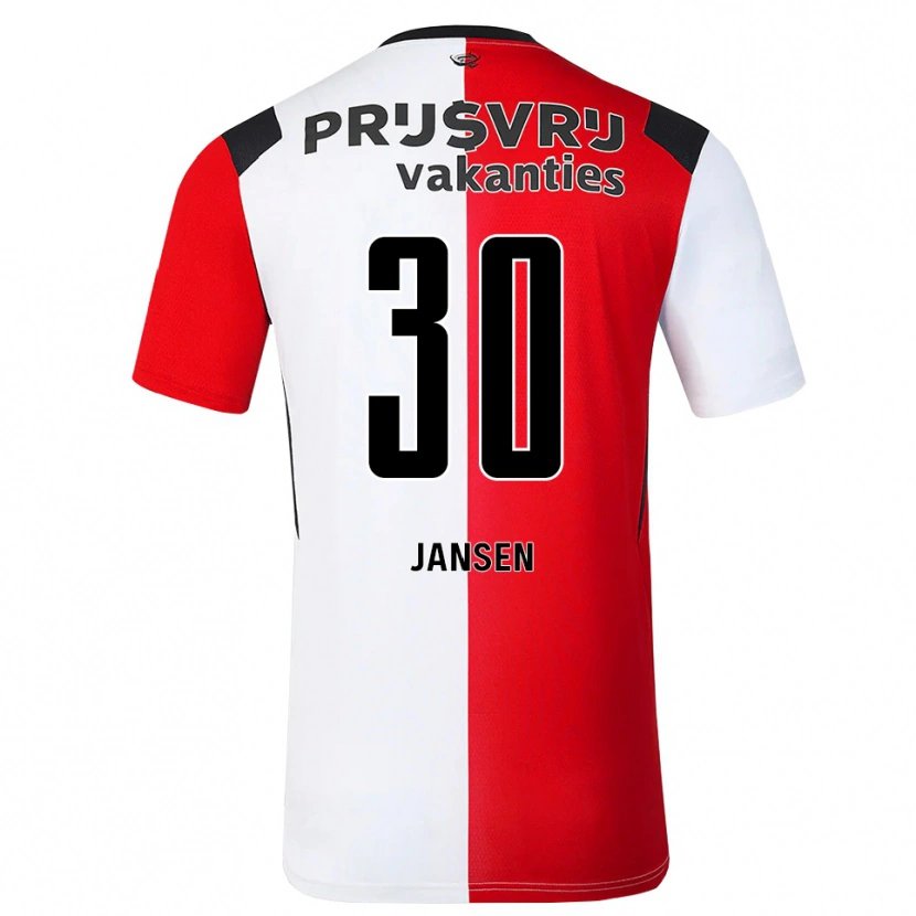 Danxen Män Thijs Jansen #30 Röd Vit Svart Hemmatröja Matchtröjor 2026/27 Tröjor T-Tröja
