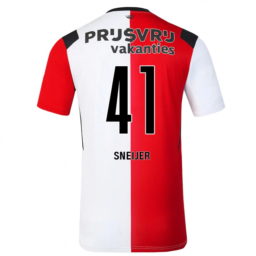 Danxen Män Zino Sneijer #41 Röd Vit Svart Hemmatröja Matchtröjor 2026/27 Tröjor T-Tröja