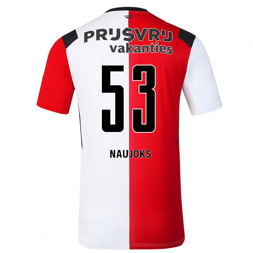 Danxen Män Noah Naujoks #53 Röd Vit Svart Hemmatröja Matchtröjor 2026/27 Tröjor T-Tröja
