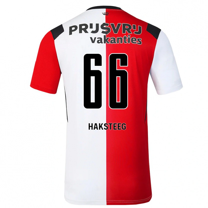 Danxen Män Tim Haksteeg #66 Röd Vit Svart Hemmatröja Matchtröjor 2026/27 Tröjor T-Tröja
