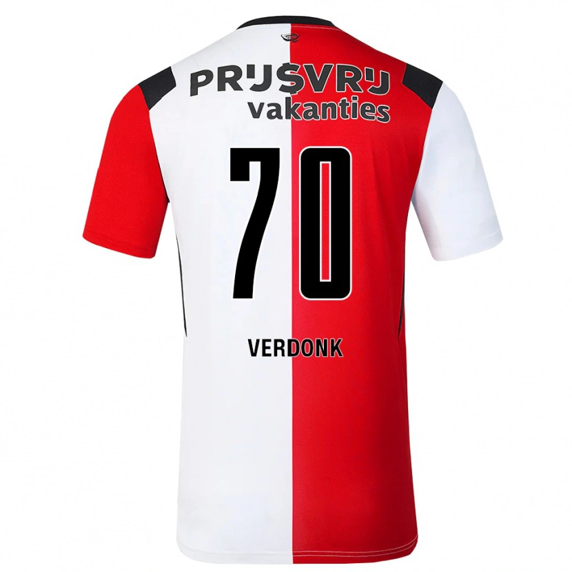 Danxen Män Sem Verdonk #70 Röd Vit Svart Hemmatröja Matchtröjor 2026/27 Tröjor T-Tröja