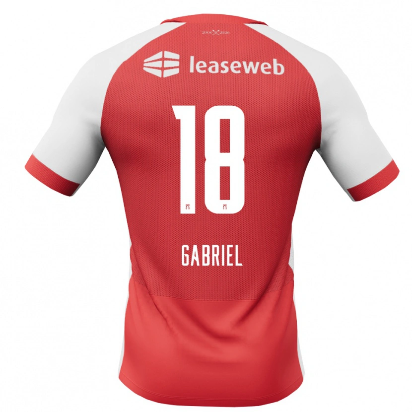 Danxen Män Gabriel Jongens #18 Röd Vit Svart Hemmatröja Matchtröjor 2026/27 Tröjor T-Tröja