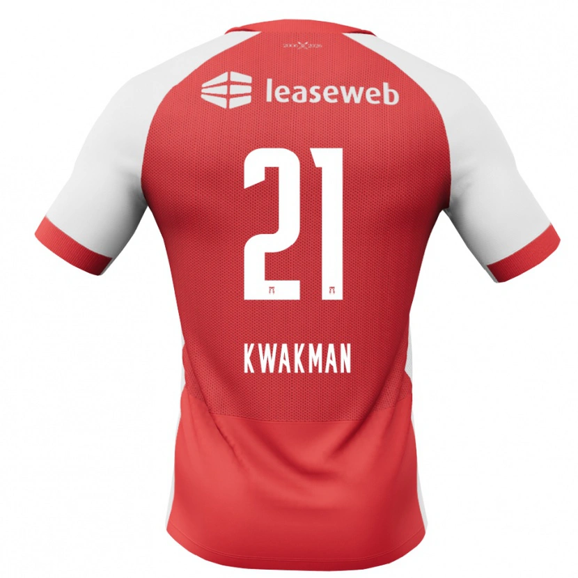 Danxen Män Dave Kwakman #21 Röd Vit Svart Hemmatröja Matchtröjor 2026/27 Tröjor T-Tröja