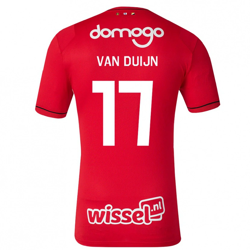 Danxen Män Sem Van Duijn #17 Röd Vit Svart Hemmatröja Matchtröjor 2026/27 Tröjor T-Tröja
