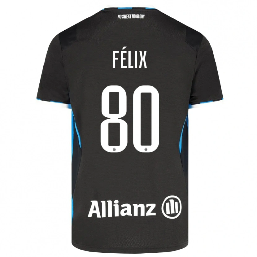 Danxen Män Félix Lemaréchal #80 Svart Röd Blå Hemmatröja Matchtröjor 2026/27 Tröjor T-Tröja