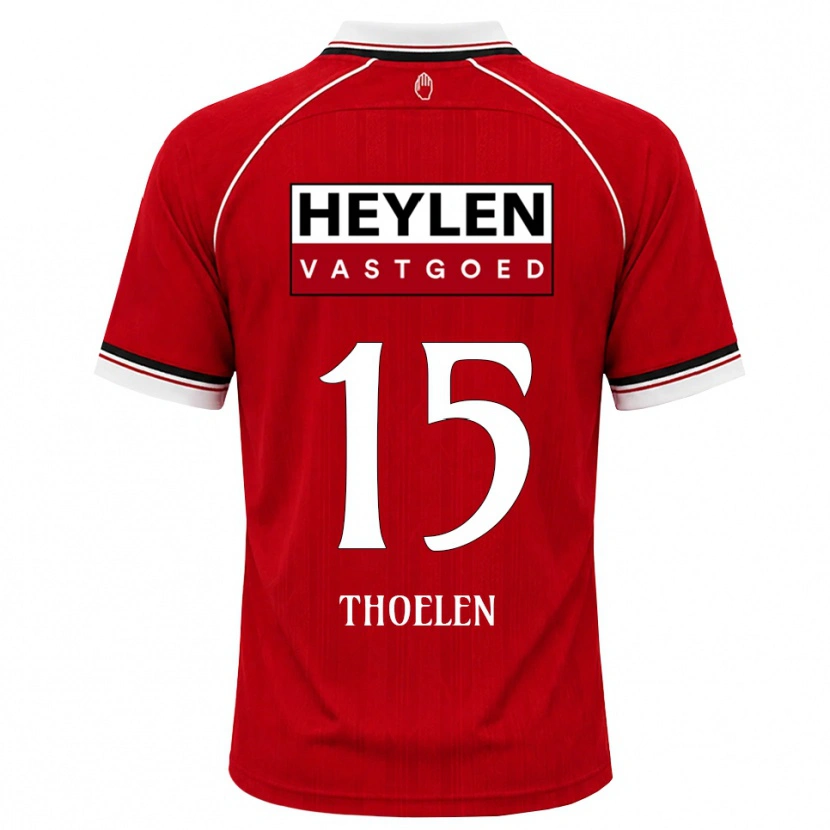 Danxen Män Yannick Thoelen #15 Röd Vit Svart Hemmatröja Matchtröjor 2026/27 Tröjor T-Tröja
