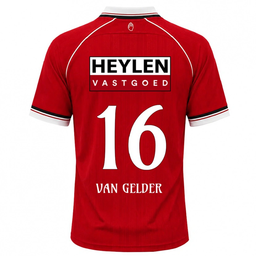 Danxen Män Louie Van Gelder #16 Röd Vit Svart Hemmatröja Matchtröjor 2026/27 Tröjor T-Tröja
