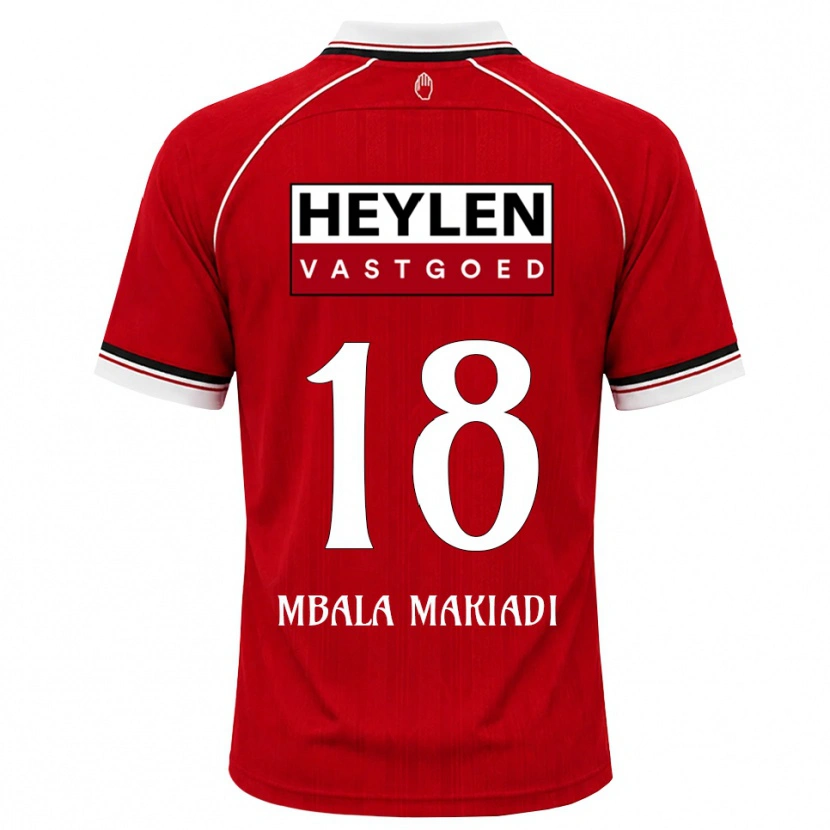 Danxen Män Ravi Mbala #18 Röd Vit Svart Hemmatröja Matchtröjor 2026/27 Tröjor T-Tröja