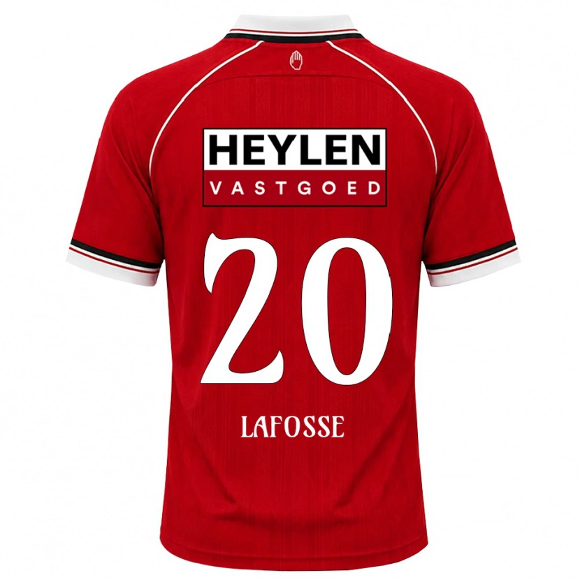 Danxen Män Jarne Lafosse #20 Röd Vit Svart Hemmatröja Matchtröjor 2026/27 Tröjor T-Tröja