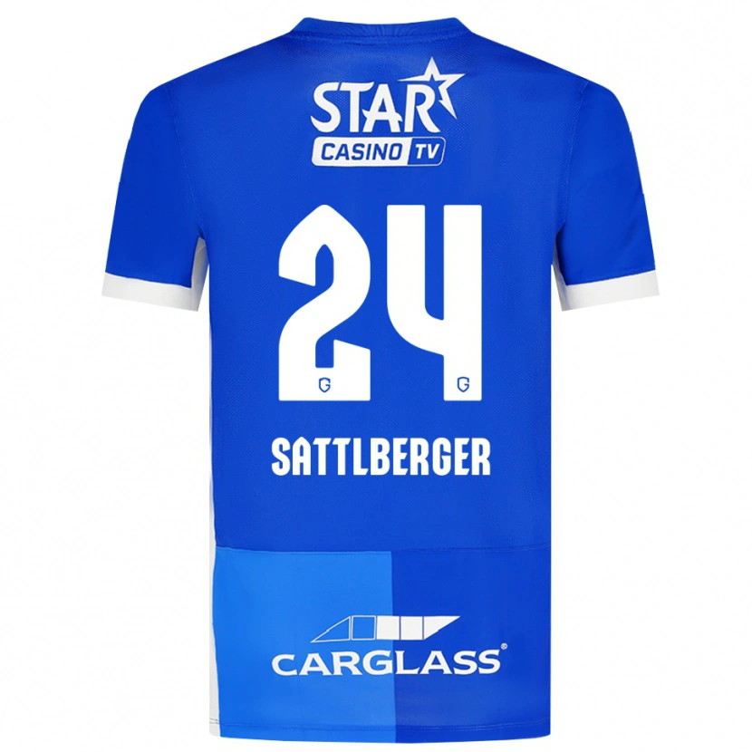 Danxen Män Nikolas Sattlberger #24 Mellanblå Kungligblå Vit Hemmatröja Matchtröjor 2026/27 Tröjor T-Tröja